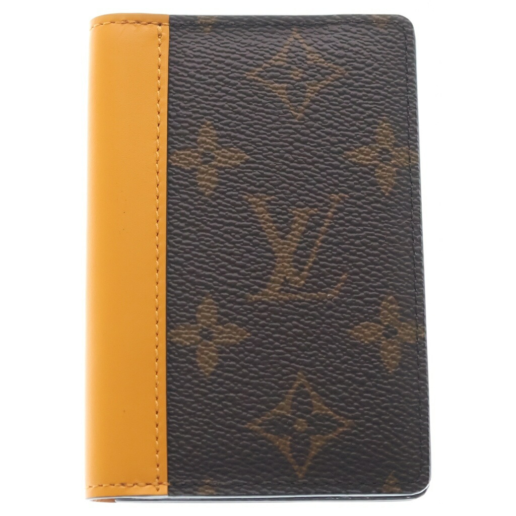 LOUIS VUITTON(ルイヴィトン) モノグラムマカサー まとめ役 ドゥ ポッシュ 歌留多容れもの 赤銅色/黄色 M12834【中古】【度合いA】【色つや赤銅色】【取りまわしバス発着場BRING札幌店】