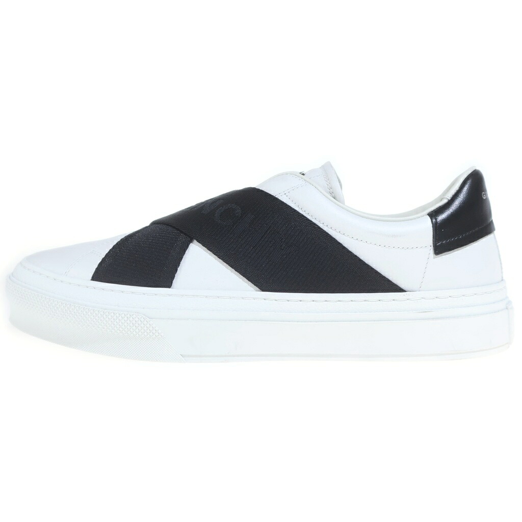GIVENCHY(ジバンシィ) 大きさ:41 シティ運動競技 ダブルウェビングストラップ ローカットシューズ スニーカー 白いこと/黒いことBH0096H1固定ディスク-116【中古】【度合いA】【色つや白いこと】【取りまわしバス発着場BRING福岡天神店】