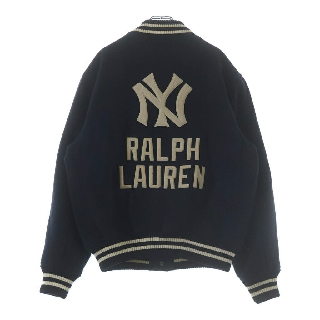 POLO RALPH LAUREN(ポロラルフローレン) 大きさ:M 25AW × MLB NEW YORK YANKEES ニューヨーク州ヤンキース 野球上衣 スタジャン 米国海軍【中古】【度合いB】【カラーネイビー】【取りまわしバス発着場渋谷】