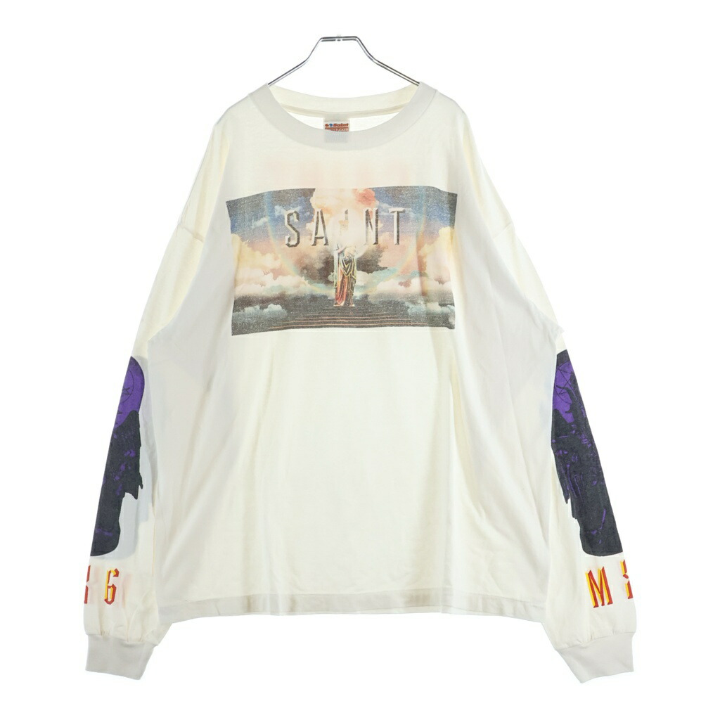 SAINT MICHAEL(セントマイケル) サイズ:XXL 24AW SAINT PICTURES 両面プリント ロングスリーブ 長袖Tシャツ カットソー ホワイト SM-YS1-0000-016【中古】【程度A】【カラーホワイト】【取扱店舗原宿】|ブランド買取・販売 BRING