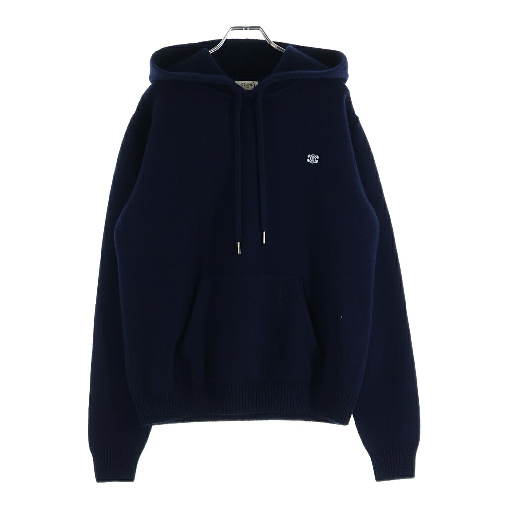 CELINE(セリーヌ) 大いさ:M トリンオフロゴ カシミール フーデッド 汗水 パーカー 米国海軍 2AC87048T【新古品/中古】【座標軸S】【カラーネイビー】【取りまわしバス発着場渋谷】
