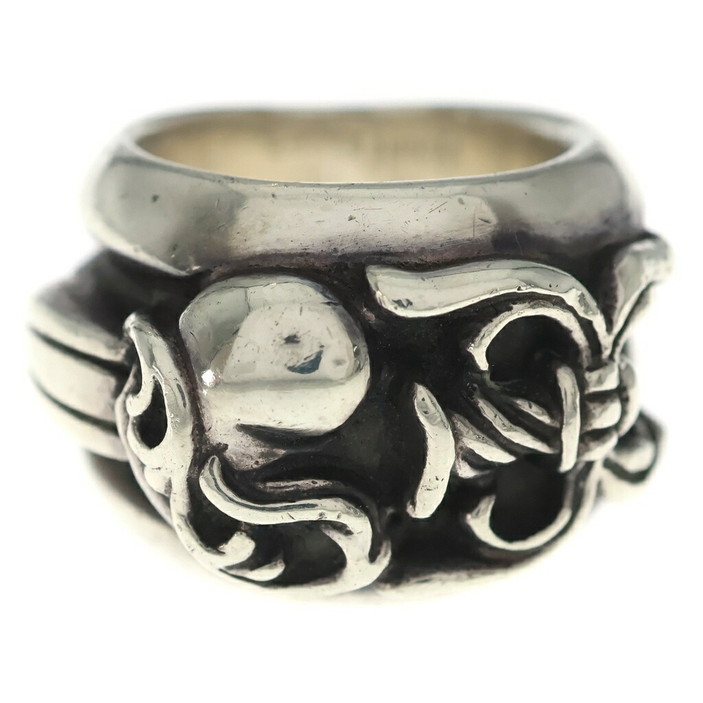 CHROME HEARTS(クロムハーツ) 大いさ:9.5号 DAGGER HEART ダガーハートリング しろがね色 BCA381【中古】【座標軸B】【色合いしろがね色】【取りまわしバス発着場BRING心斎橋店】
