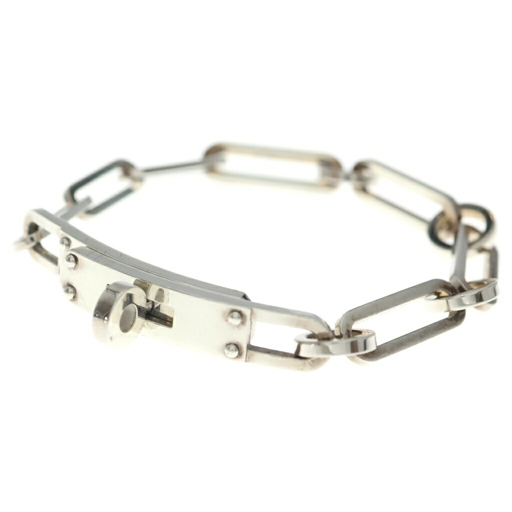 HERMES(エルメス) ケリーシェーヌ シンプルトゥール 腕輪 SV925 しろがね色【中古】【度合いB】【色つやしろがね色】【取りまわしバス発着場渋谷】