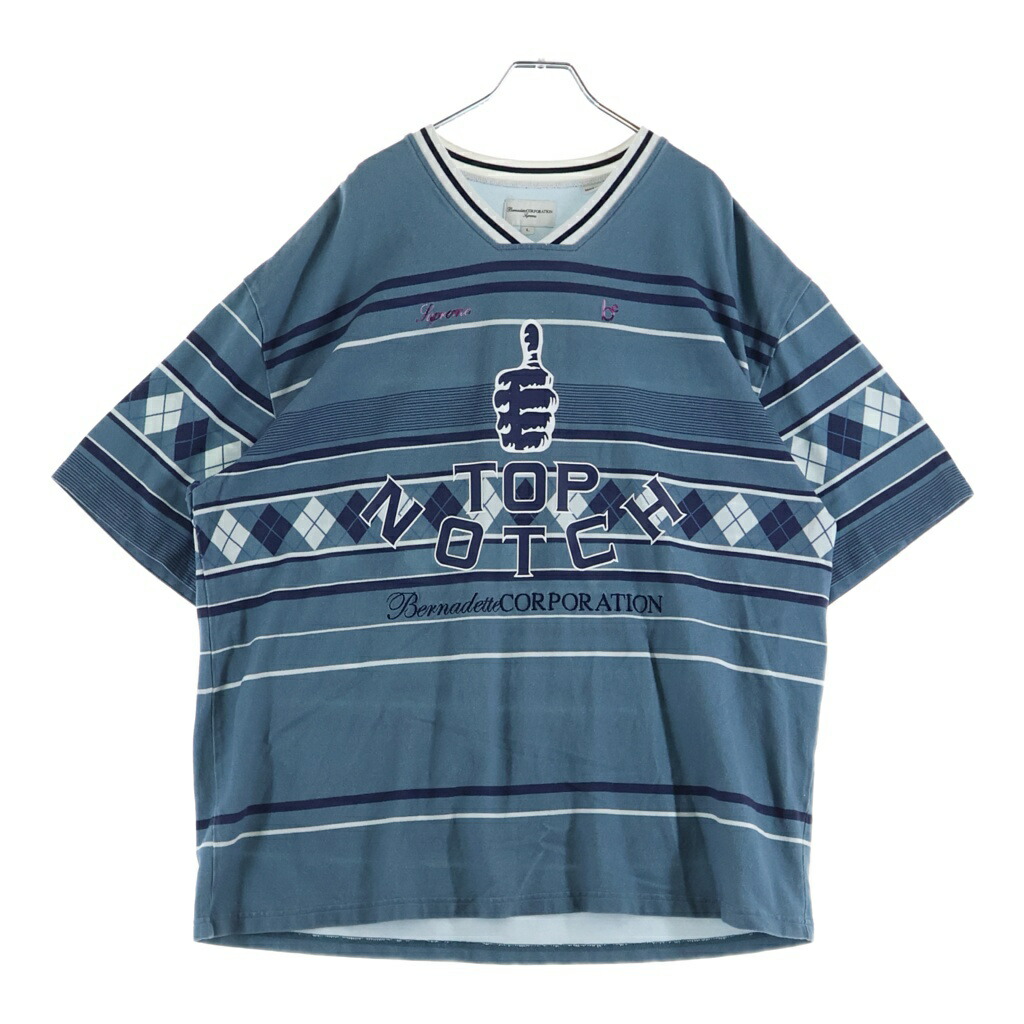 SUPREME(シュプリーム) 大きさ:L 23SS ×Bernadette Corporation Pique Soccer Top ×バーナデット 会社企業 ピケ 蹴球 半袖ティーシャツ カットソー 青碧【中古】【度合いB】【色つや青碧】【取りまわしバス発着場BRING横浜ビブレ店】