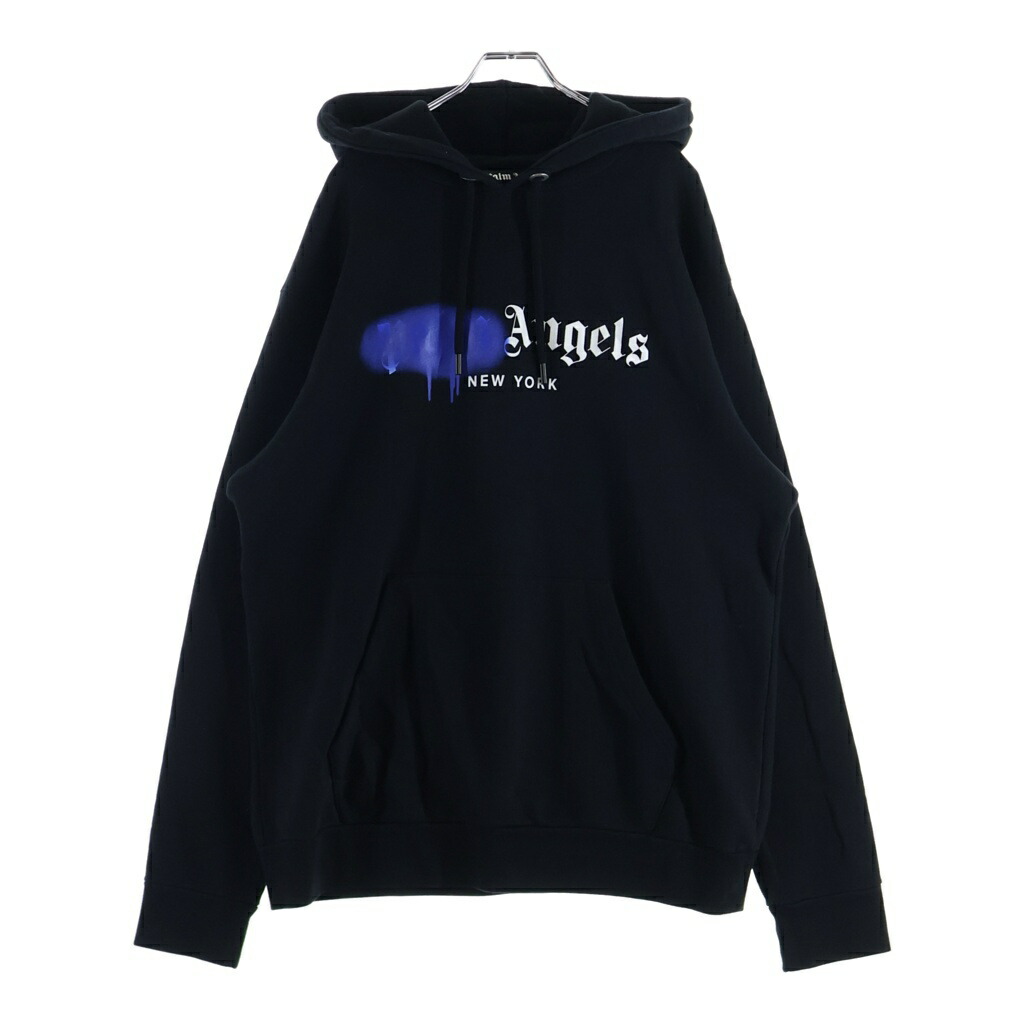 Palm Angels(パームエンジェルス) 大いさ:L 21AW St.Moritz Heart Sprayed Hoody サンモリッツ ハート形 スプレード フーディー ティーシャツパーカー 黒いこと PMBB003S221FLE017【中古】【座標軸B】【色合い黒いこと】【取りまわしバス発着場BRING横浜ビブレ店】