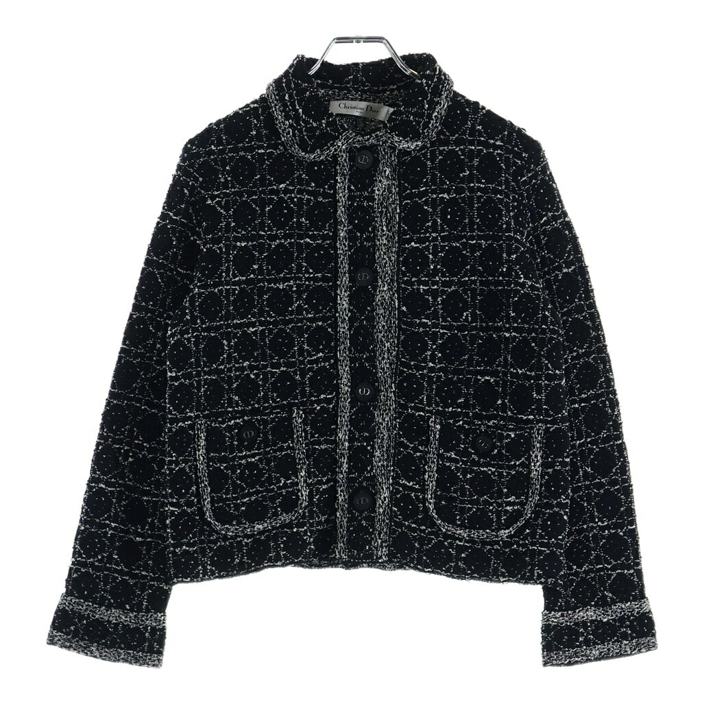 Christian Dior(ディオール) 大きさ:36 24SS マクロカナージュ 技術的 ツィード 上衣 黒いこと 424V53AM752 レディース【新古品/中古】【度合いS】【色つや黒いこと】【取りまわしバス発着場BRING：RED新宿東口店】
