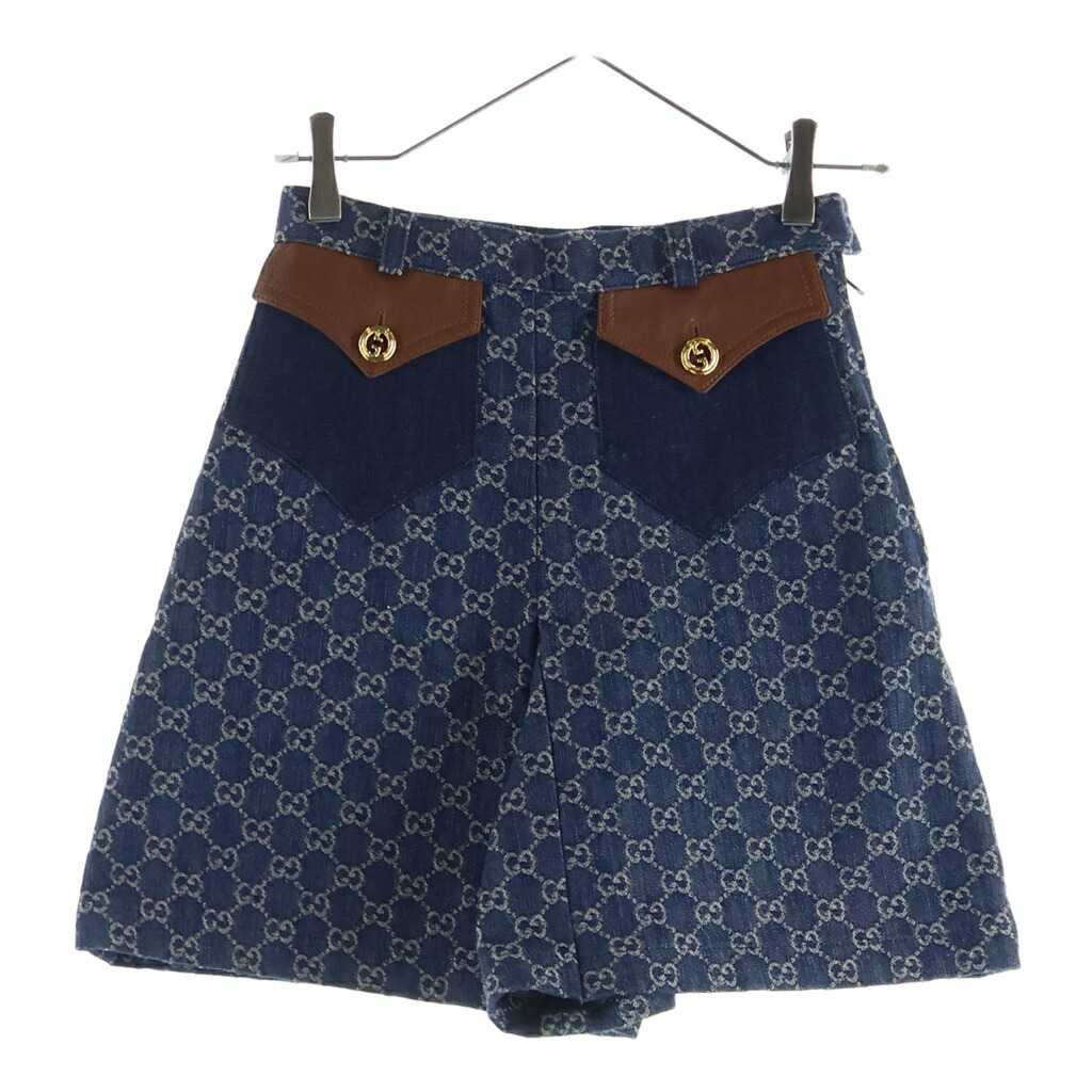 GUCCI(グッチ) 大きさ:36 ウォッシュド オーガニック ジーンズズボン下 インディゴブルー #36 652661【中古】【座標軸A】【色合い青色】【取りまわしバス発着場BRING心斎橋店】