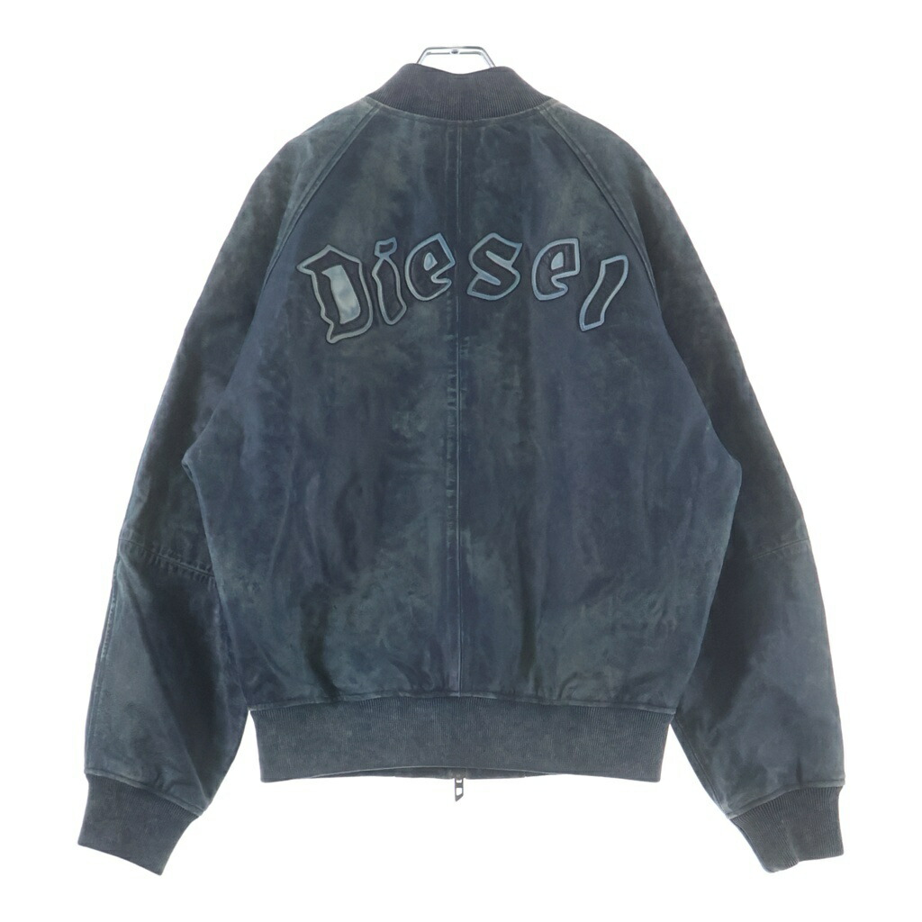 DIESEL(ディーゼル) 大きさ:46 26SS L-Cobb レザーボンバージャケット シープスキン 青碧 A200970QMBW【中古】【度合いA】【色つや青碧】【取りまわしバス発着場BRINGご廟店】