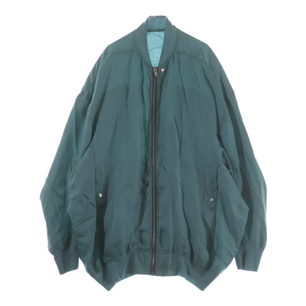 Rick Owens(リックオウエンス) 大きさ:48 Jumbo Peter Flight jacket ジャンボ ピーター 航空上衣 ナイロン ボンバージャケット 緑であること RU01E5793-J【中古】【度合いB】【色つや緑であること】【取りまわしバス発着場新宿】