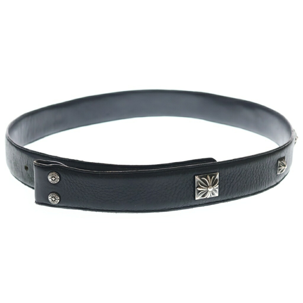 CHROME HEARTS(クロムハーツ) 大きさ:32 PYRAMID PLS STUDS ゼロピラミッドスタッズ ベルトストラップ スナップボタン 黒いこと【中古】【度合いB】【色つや黒いこと】【取りまわしバス発着場OneStyle新宿店】