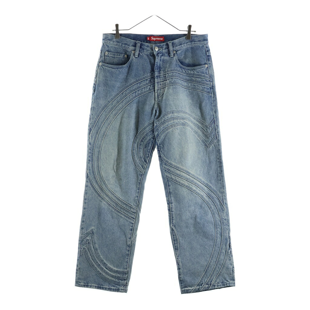 SUPREME(シュプリーム) 大きさ:30.0inch 24SS S Logo Loose Fit Jean Sロゴタイプ ルーズフィットジーンズ ジップフライ ジーンズズボン下 インディゴ【中古】【座標軸B】【色合い青色】【オンライン制限事項商いもの】