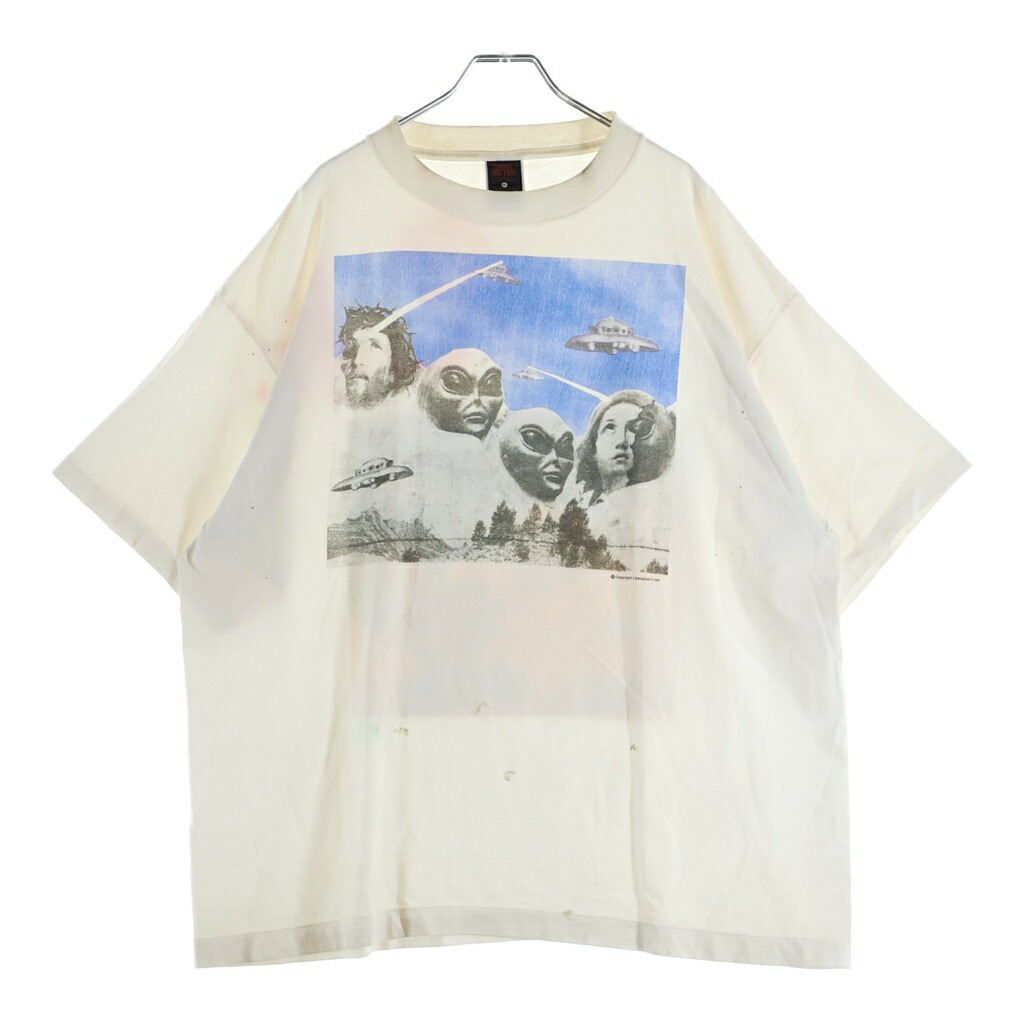 SAINT MICHAEL(セントマイケル) 大いさ:XL 25SS×Sean Wotherspoon KIKI SW_SS TEE ショーン・ウェザースプーン ヴィンテージ産業 半袖ティーシャツ カットソー 白いこと SM-HR8-0000-C22【中古】【座標軸B】【色合い白いこと】【オンライン制限事項商いもの】