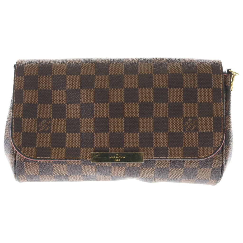 LOUIS VUITTON(ルイヴィトン) ダミエ フェイボリットMM 2WAY クラッチペダル御徒面子 ショルダーバッグ N41129 赤銅色【中古】【度合いB】【色つや赤銅色】【取りまわしバス発着場BRING心斎橋店】