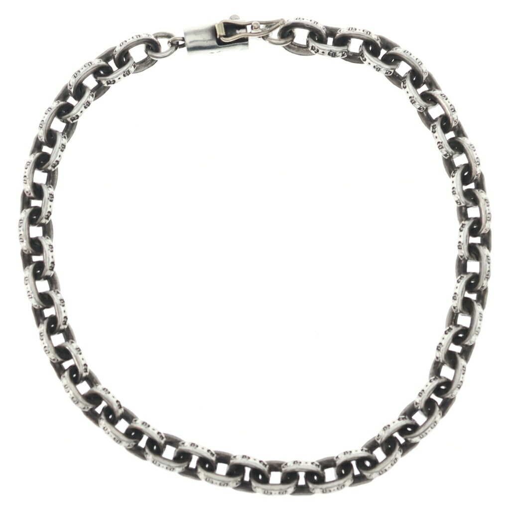 CHROME HEARTS(クロムハーツ) 大きさ:7inch PAPER CHAIN 調査報告チェーン店 腕輪 しろがね色 BCA178【中古】【度合いB】【色つやしろがね色】【取りまわしバス発着場BRING仙台店】