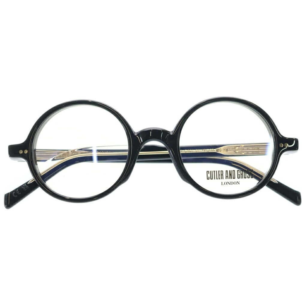 CUTLER AND GROSS(カトラーアンドグロス) 大いさ:48□23ー150 GR01 01 ラウンド枠組み せつ然たる水晶体 黒眼鏡 眼鏡 黒いこと【新古品/中古】【座標軸S】【色合い黒いこと】【取りまわしバス発着場BRING横浜ビブレ店】