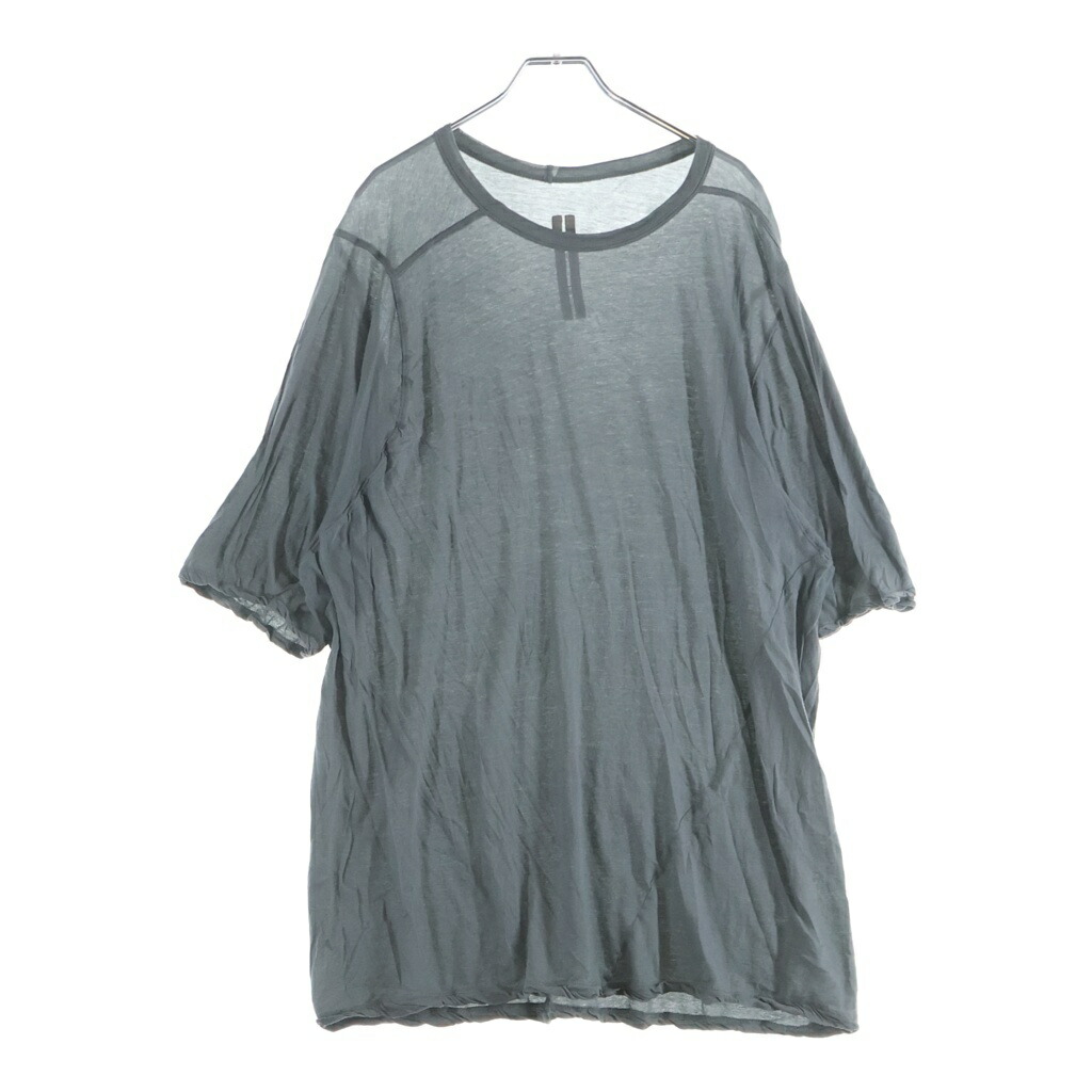 Rick Owens(リックオウエンス) 大きさ:XS Concordians Jumbo ジャンボ影ぼうし ウォッシュ産業 半袖プルオーバー カットソー 薄墨色 RU02E1274-UC【中古】【座標軸B】【色合い薄墨色】【取りまわしバス発着場BRING WASTE_NOT】