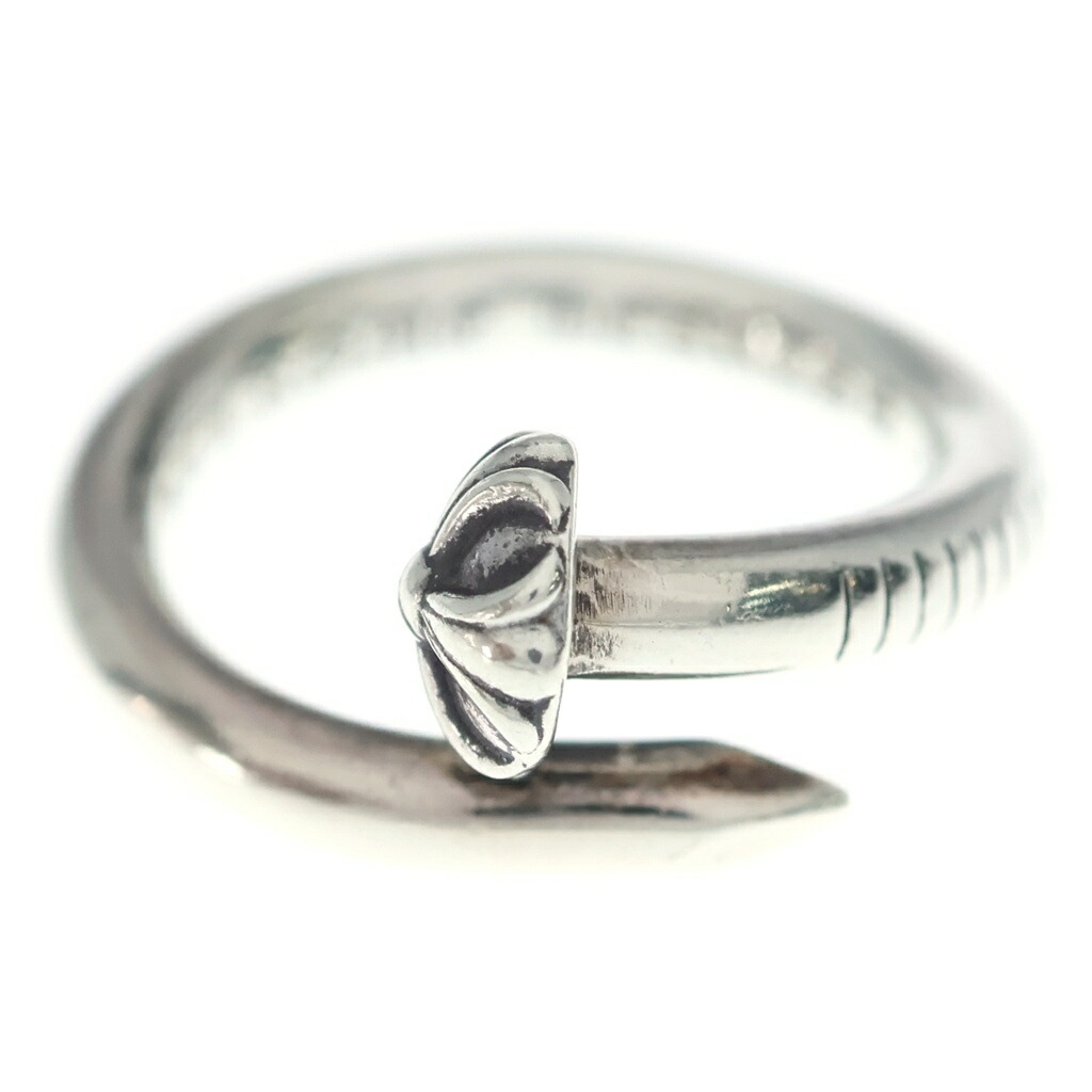 CHROME HEARTS(クロムハーツ) 大きさ:輪っか伏せ籠実寸約18号 NAIL CRSBALL ネイル クロスボール 輪っか しろがね色 BCA349【中古】【度合いB】【色つやしろがね色】【取りまわしバス発着場BRING札幌店】