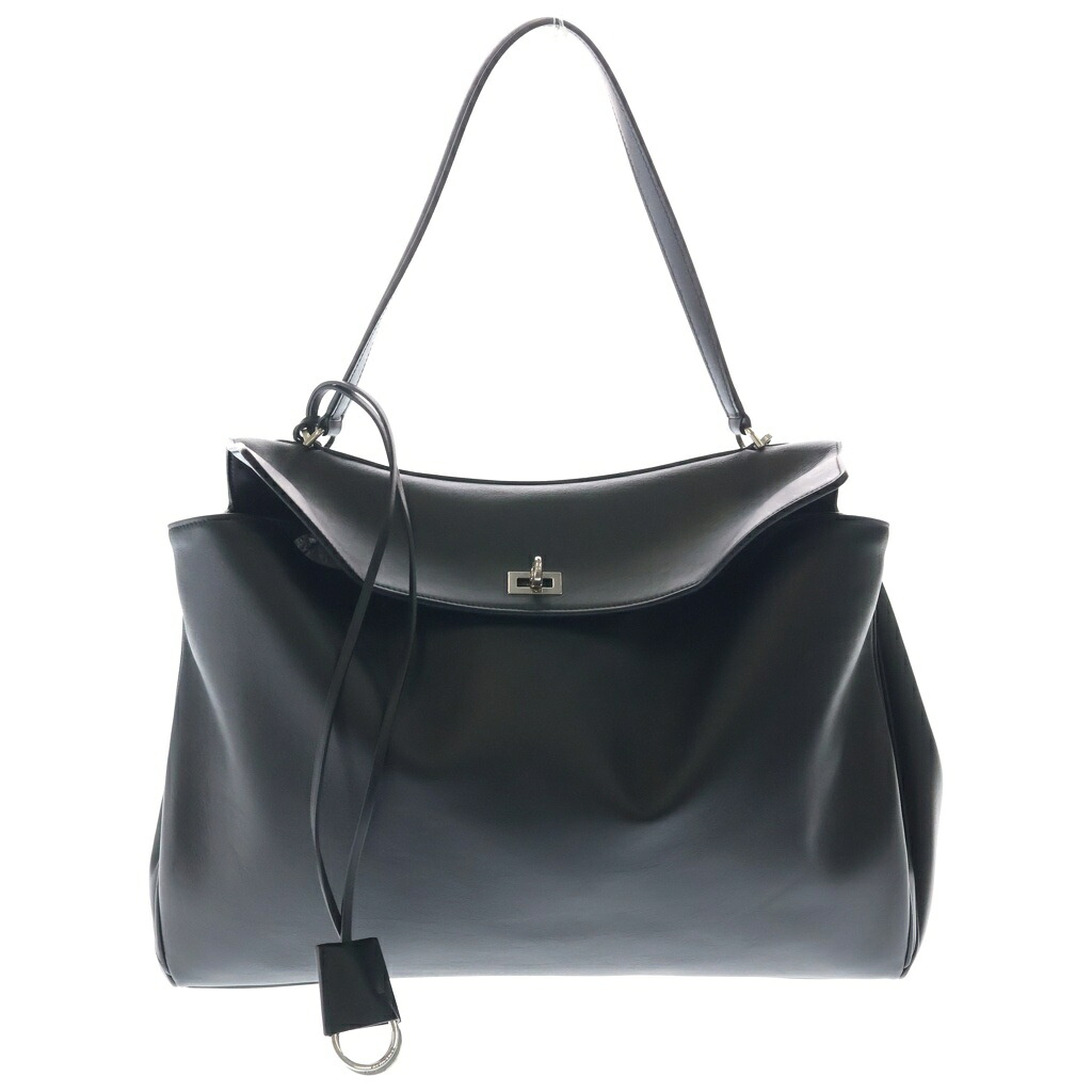 BALENCIAGA(バレンシアガ) 大きさ:ラージ RODEO RAGE ロデオラージ 2WAY ショルダーバッグ 黒いこと【中古】【度合いB】【色つや黒いこと】【取りまわしバス発着場新宿】