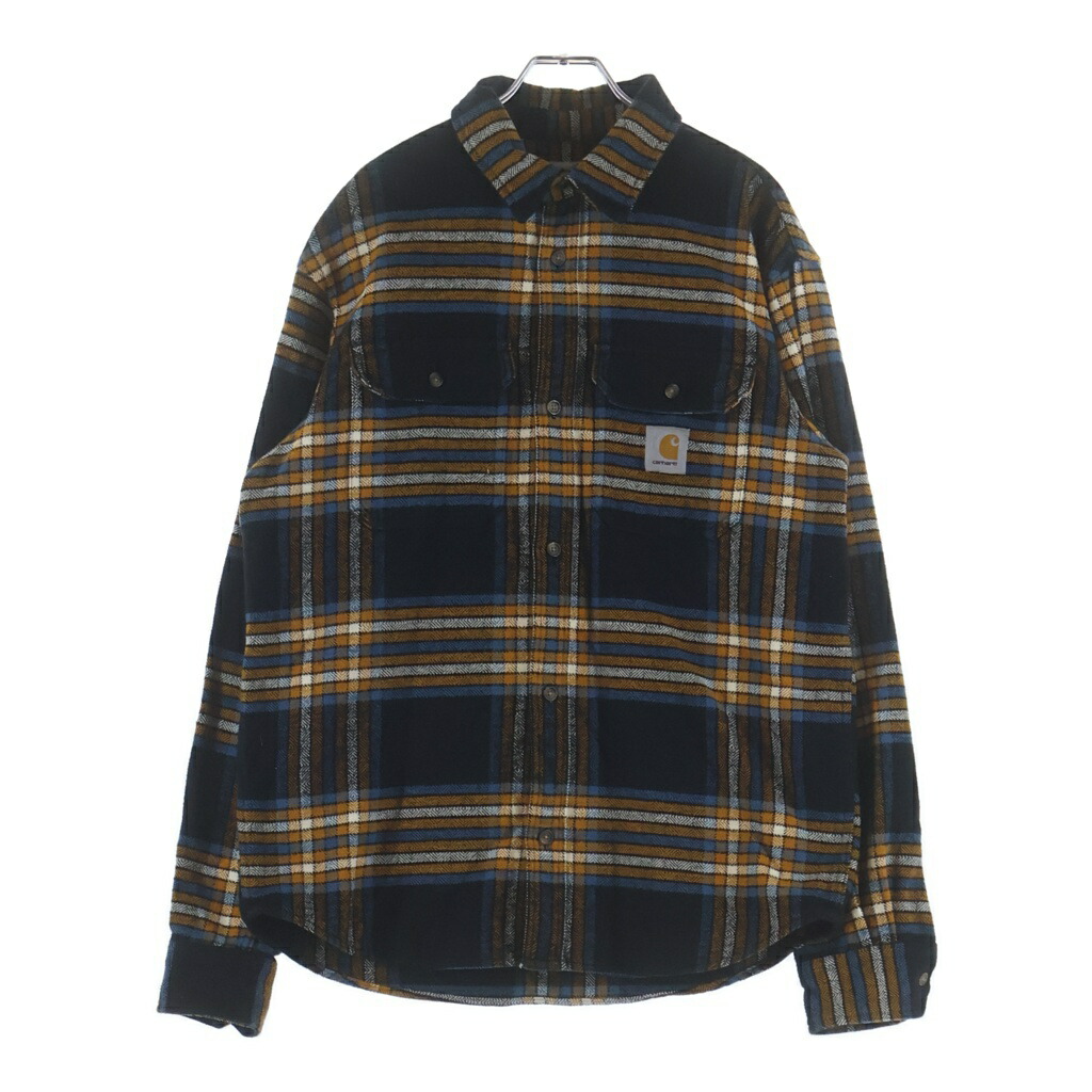 CARHARTT(鉄道車両ハート型) 大きさ:S L/S Hawkins Shirt ホーキンス 読み合わせる 総柄 長袖 フランネルプルオーバー マルチ【中古】【座標軸A】【色合いマルチ色合い】【取りまわしバス発着場BRING THRIFT CLOSET あべの店】