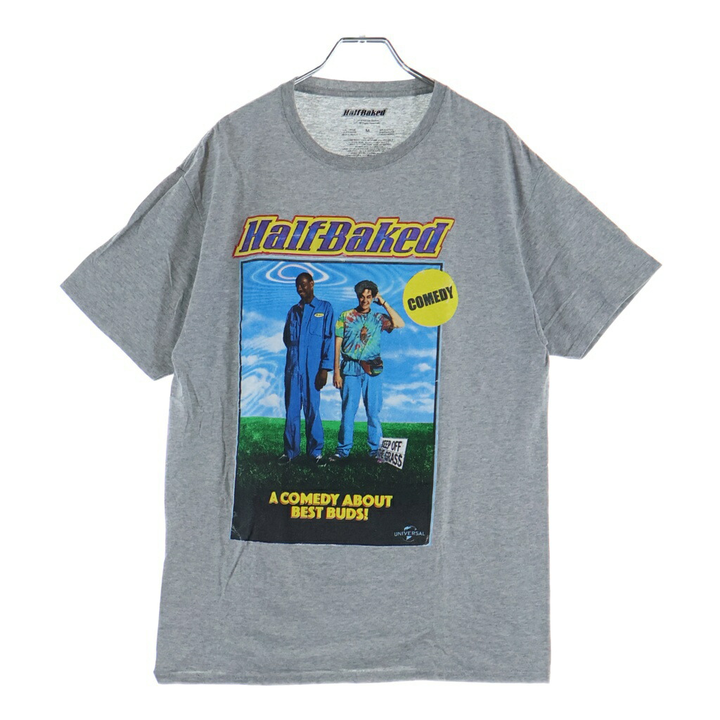 NO BRAND(否ブランド名) 大きさ:M Half Baked 公式的 グラフィック刷り上げる 労働者の一団のど首 半袖ティーシャツ カットソー 薄墨色【中古】【度合いB】【色つや薄墨色】【取りまわしバス発着場BRING THRIFT CLOSET 幕張店】