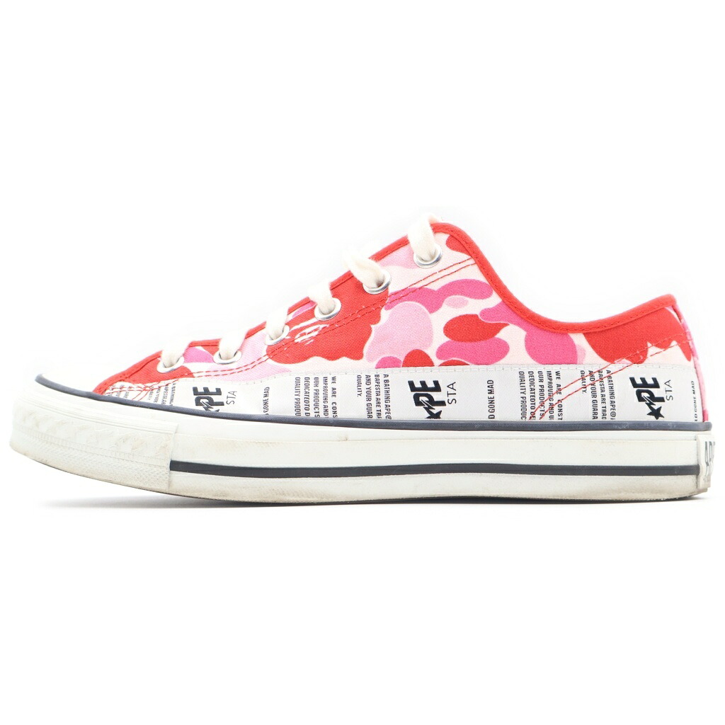 A BATHING APE(アベイシングエイプ) サイズ:26.0cm ABC CAMO APE STA HI カモ柄 ローカットスニーカー ピンク US8/26cm【中古】【程度B】【カラーピンク】【取扱店舗BRING仙台店】｜ブランド買取・販売　BRING