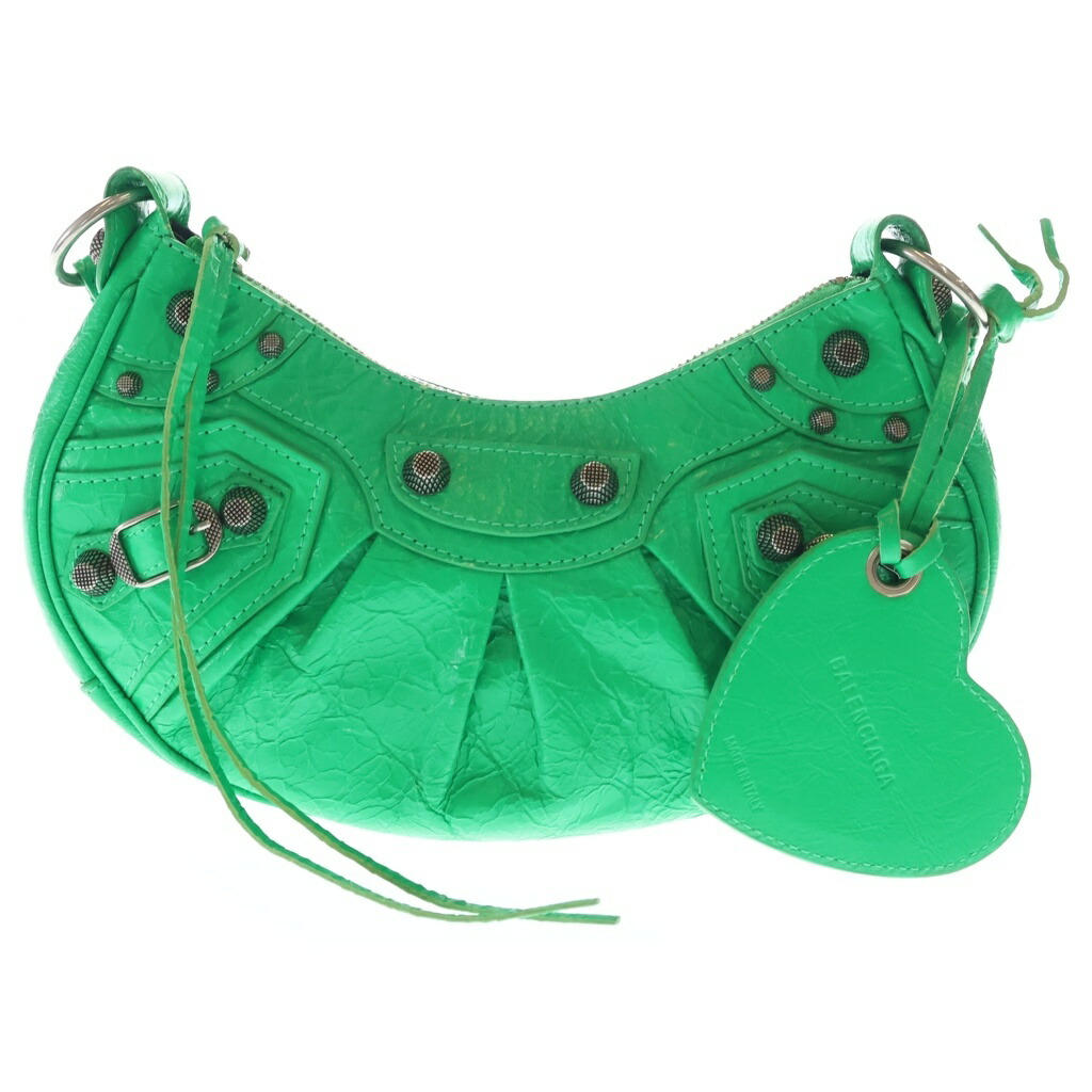 BALENCIAGA(バレンシアガ) 大きさ:XS LE CAGOLE XS ル カゴールXS ショルダーバッグ 緑であること 671309【中古】【度合いB】【色つや緑であること】【取りまわしバス発着場BRING心斎橋店】