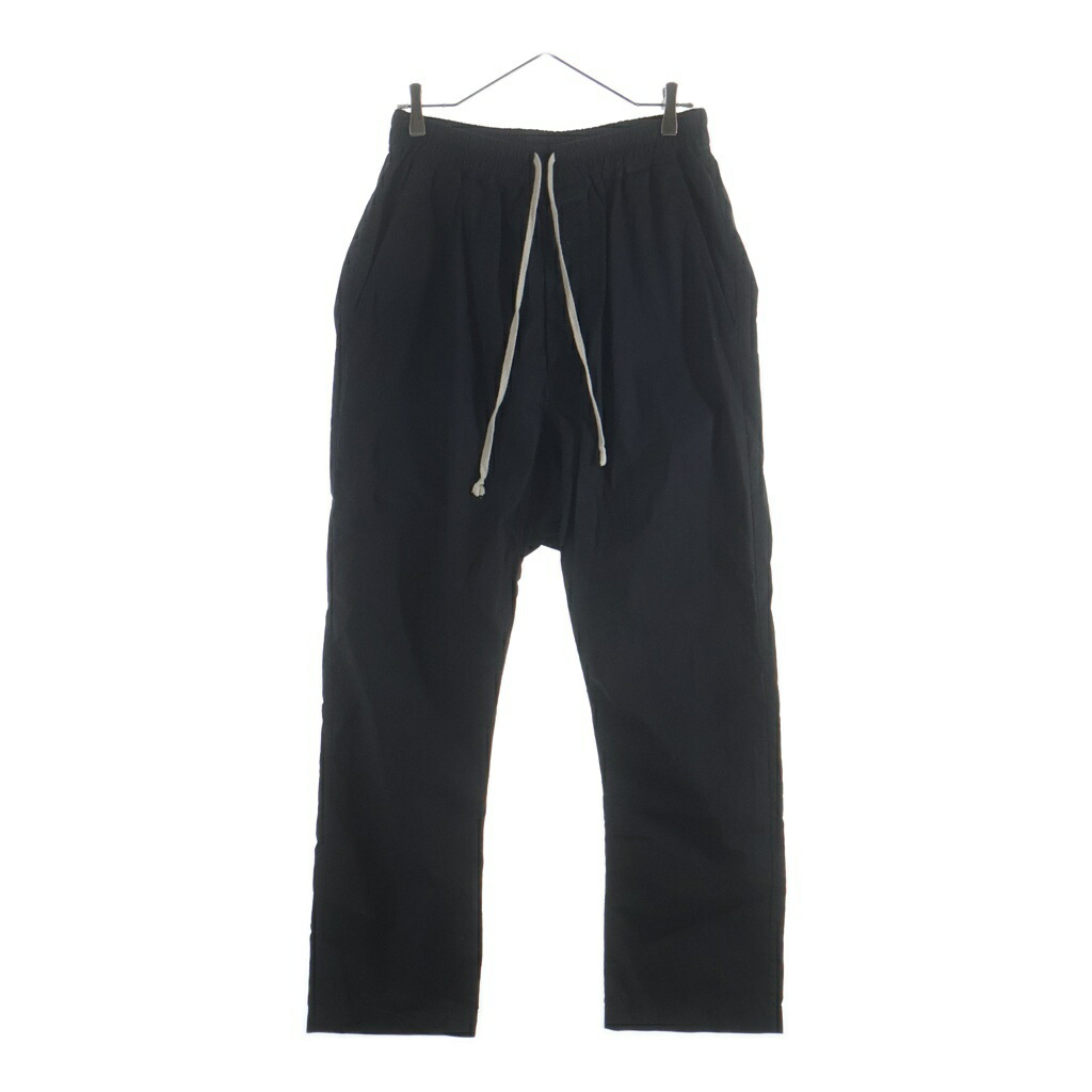 Rick Owens(リックオウエンス) 大きさ:50 25SS DRAWSTRING LONG ドローストリング サルエルパンツ 黒いこと RU01E5380-P【中古】【度合いB】【色つや黒いこと】【取りまわしバス発着場BRINGご廟店】