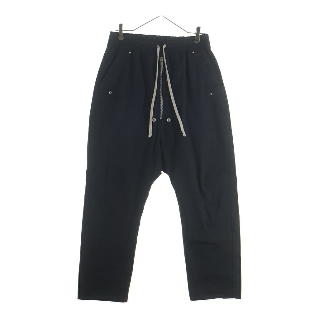 Rick Owens(リックオウエンス) 大きさ:48 25AW BELA PANTS ドローコード ジップフライ ベラズボン下 黒いこと RU02E1361-TE【中古】【座標軸B】【色合い黒いこと】【取りまわしバス発着場BRING廟堂店】