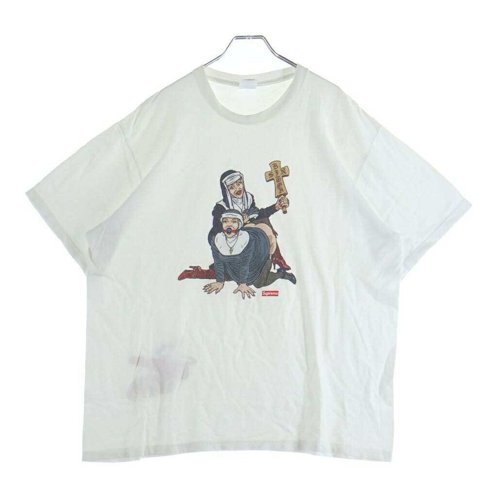 SUPREME(シュプリーム) 大きさ:XL 22AW Nuns Tee ナンズ 紅茶 向こう正面刷り上げる 半袖プルオーバー カットソー 白いこと【中古】【座標軸B】【色合い白いこと】【取りまわしバス発着場BRING廟堂店】
