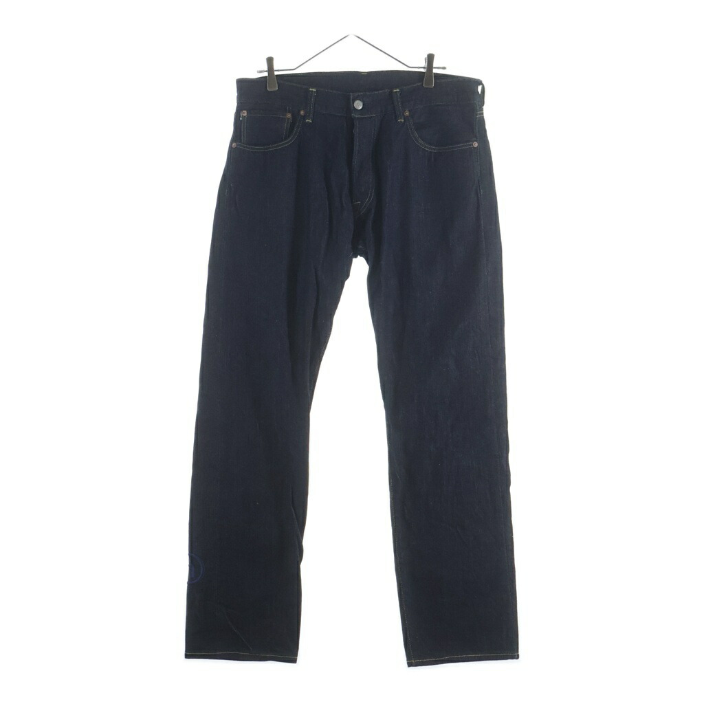 HIDDEN NY(ヒドゥン ニューヨーク州) 大きさ:34 SELVEDGE DENIM セルベッジ ロゴエンブロイダリー 名取り草飛球 ジーンズズボン下 インディゴ 7110906【中古】【座標軸B】【色合い青色】【取りまわしバス発着場原宿】