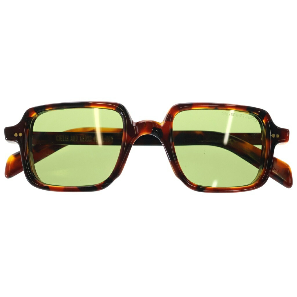 CUTLER AND GROSS(カトラーアンドグロス) 大いさ:48□22‐145 GR02 03 真四角枠組み 色合い水晶体 黒眼鏡 眼鏡 赤銅色/緑であること【新古品/中古】【座標軸S】【色合い赤銅色】【取りまわしバス発着場BRING福岡天神店】