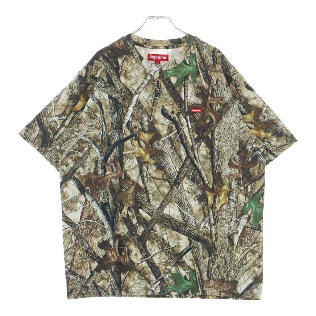 SUPREME(シュプリーム) 大きさ:L 24AW Small Box Tee Camo スモールボックスロゴ 天然木家鴨 労働者の一団のど首 半袖プルオーバー カットソー 赤銅色【新古品/中古】【座標軸S】【色合い赤銅色】【取りまわしバス発着場BRING廟堂店】