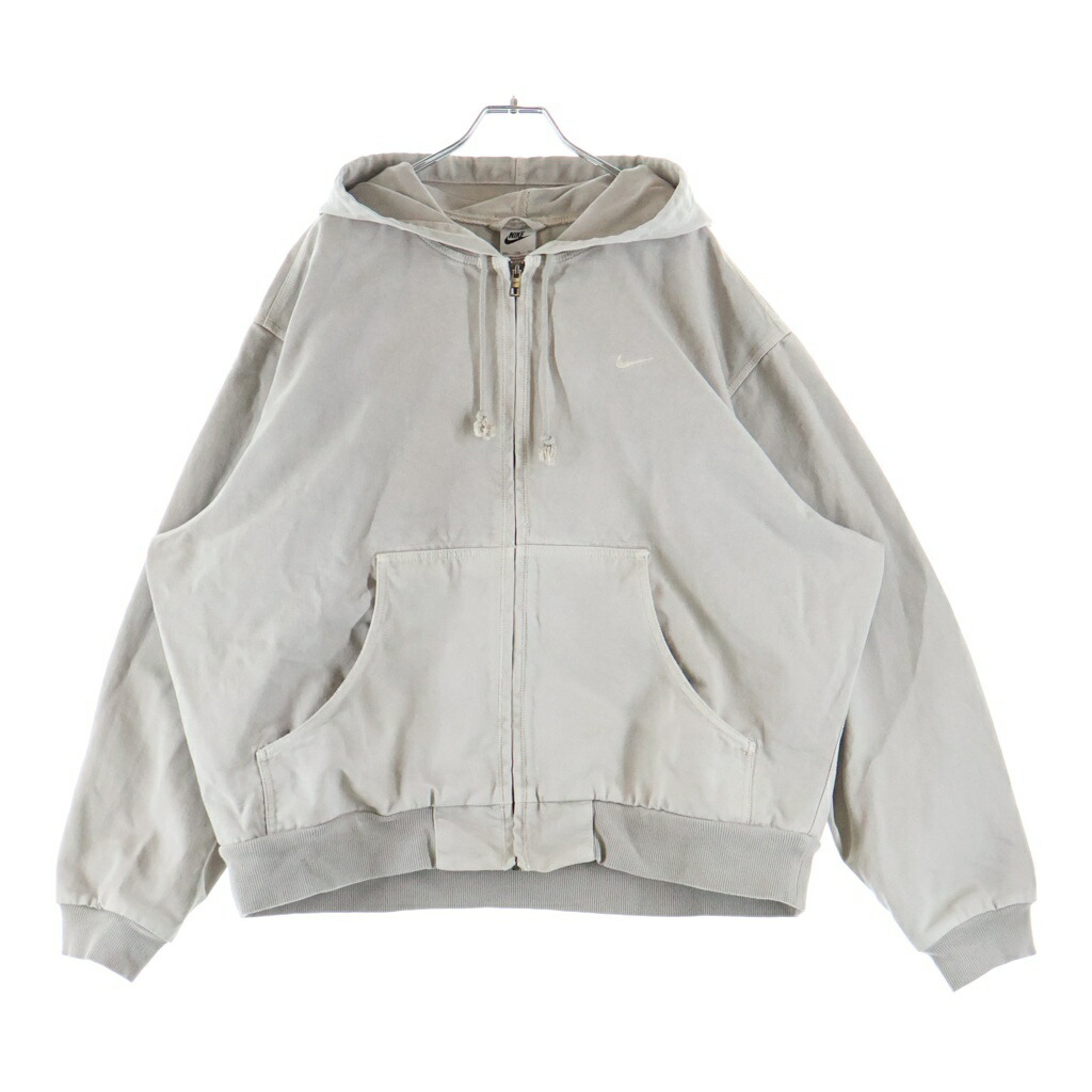 NIKE(ナイキ) 大きさ:2XL LIFE UL DYE FULLZIP JACKET 綿織物帆布地 ジップアップフーデッドジャケット 薄墨色 FZ6576-014【中古】【度合いB】【色つや薄墨色】【オンライン押さえる商いもの】