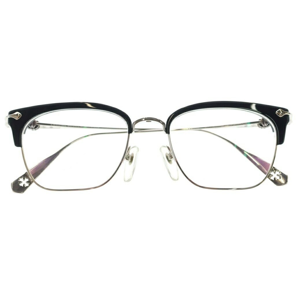 CHROME HEARTS(クロムハーツ) SLUNTRADICTION CHプラス テンプル ウエリントン アイウェア 眼鏡 シルバー【中古】【程度B】【カラーシルバー】【取扱店舗OneStyle原宿店】｜ブランド買取・販売　BRING