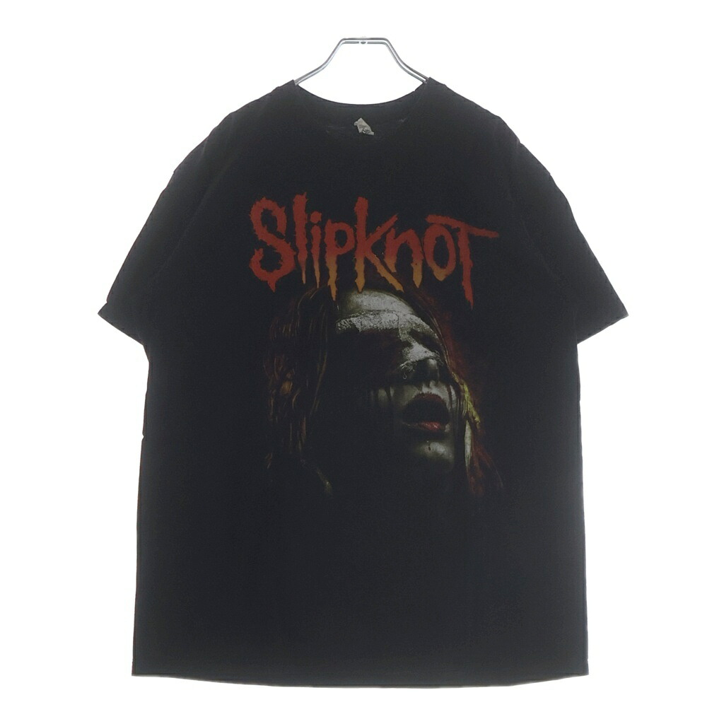 VINTAGE(ヴィンテージ) 大いさ:XL 00s SLIPKNOT 2013 横すべり航空マイル 周波数帯域 半袖ティーシャツ カットソー 黒いこと【中古】【座標軸B】【色合い黒いこと】【取りまわしバス発着場AWESOME原宿店】