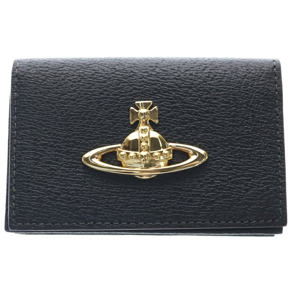 Vivienne Westwood(ヴィヴィアンウエストウッド) EXECUTIVE メタルオーブ 歌留多容れもの 黒いこと/ゴールド 859172 C97ER【新古品/中古】【度合いS】【色つや黒いこと】【オンライン押さえる商いもの】