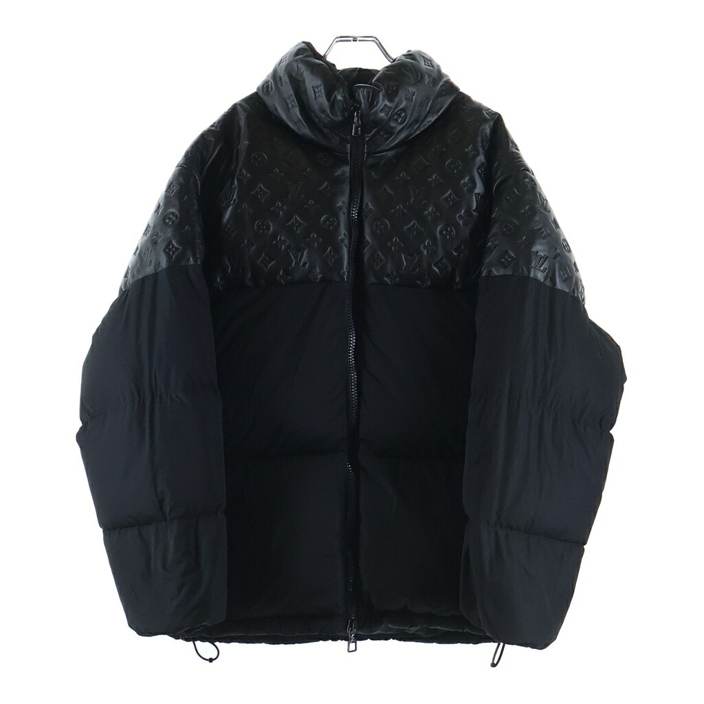 LOUIS VUITTON(ルイヴィトン) 大きさ:46 23AW Monogram Pufer Down Jacket RM232 RSC HPB80E モノグラム パファーダウンジャケット 黒いこと【中古】【度合いA】【色つや黒いこと】【オンライン押さえる商いもの】