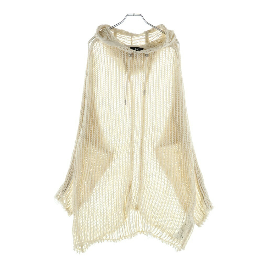 THUG CLUB(サグクラブ) 大きさ:3 TC LINE MESH KNIT HOODIE ドローストリング付き添い人 メッシュニットフーディー 白いこと【中古】【度合いA】【色つや白いこと】【取りまわしバス発着場AWESOME名古屋店】