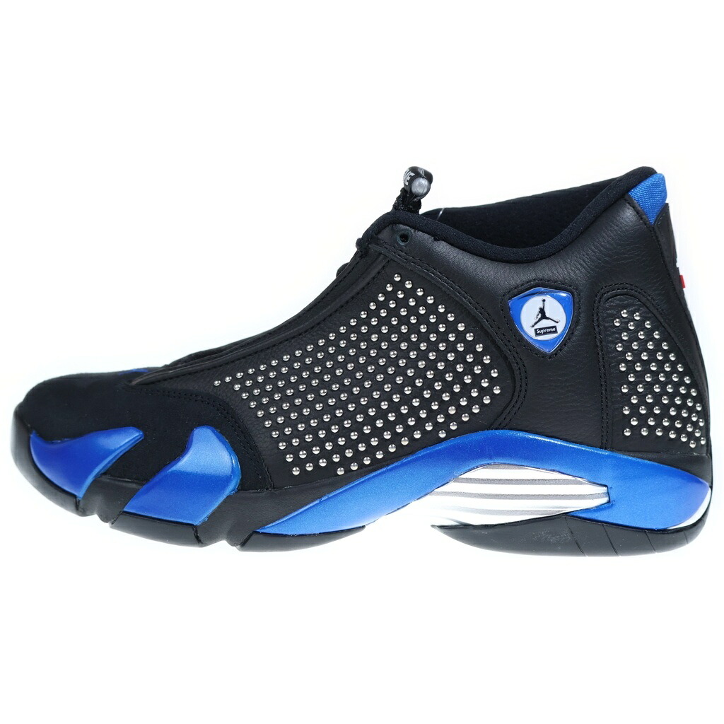 SUPREME(シュプリーム) 大きさ:27.5糎 19SS ×NIKE AIR JORDAN 14 RETRO BV7630-004 ナイキ エアジョーダン14 ハイカットスニーカー 黒いこと/青色 US9.5/27.5糎【新古品/中古】【座標軸S】【色合い黒いこと】【オンライン制限事項商いもの】