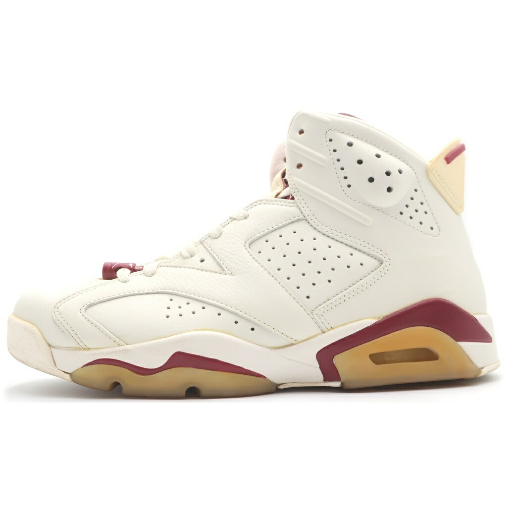 NIKE(ナイキ) 大きさ:28.0珊 【褒めたたえる用 2015年製】 AIR JORDAN 6 RETORO MAROON 384664-116 エアジョーダン6 レトロ マルーン ハイカットスニーカー 白いこと US10/28珊【中古】【度合いB】【色つや白いこと】【オンライン押さえる商いもの】