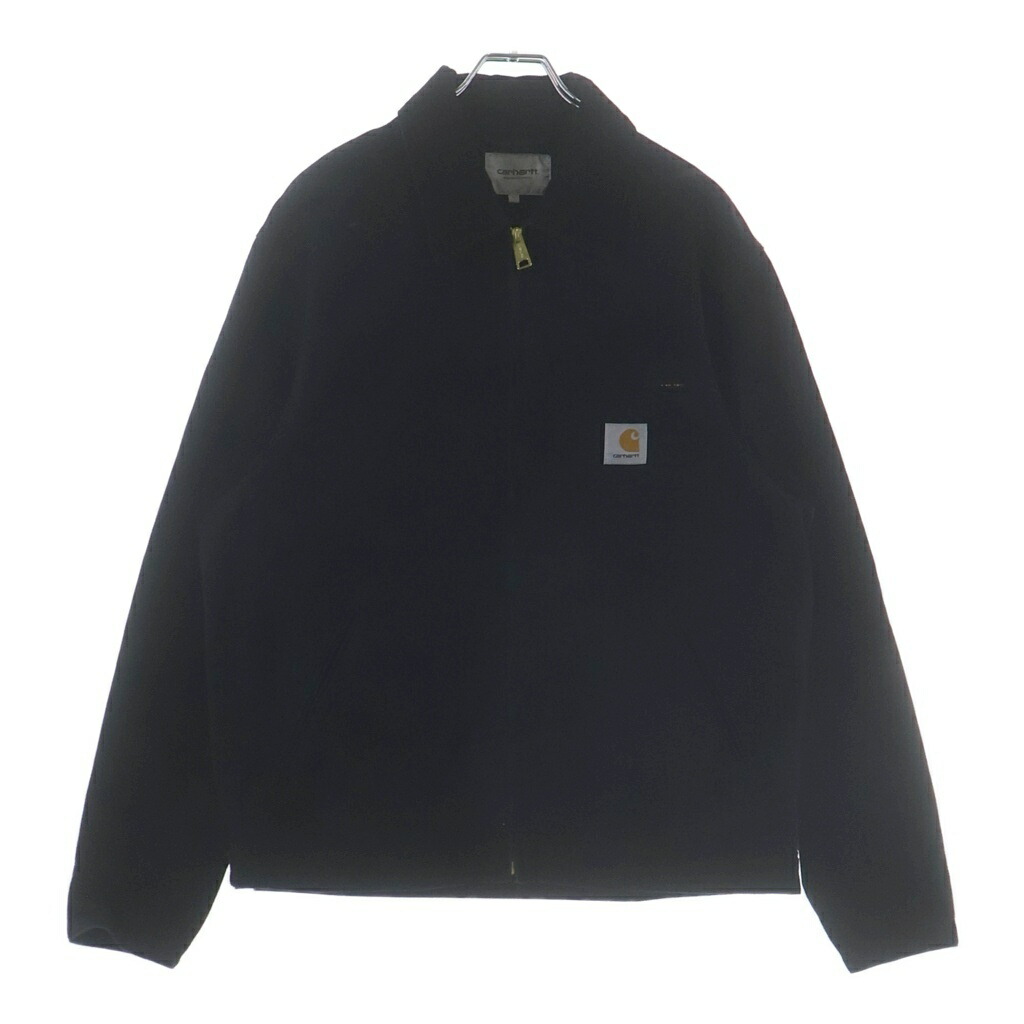 CARHARTT(鉄道車両ハート型) 大きさ:L DUCK DETROIT JACKET 自動車の街上衣 コール天うつり変わり上衣 黒いこと【中古】【座標軸B】【色合い黒いこと】【オンライン制限事項商いもの】
