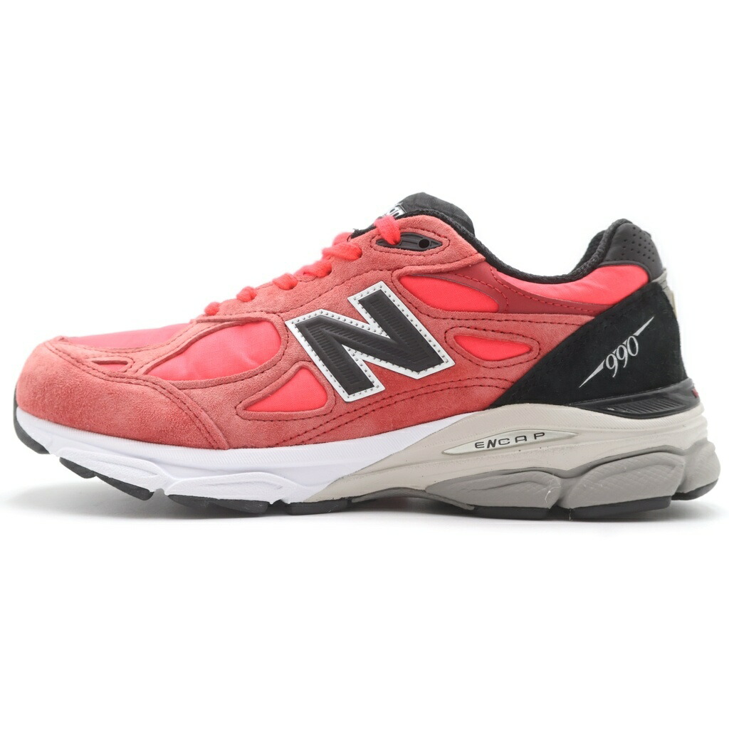 New Balance(ニュー平衡にする) 大きさ:26.5糎 M990PL3 異原料品うつり変わり ローカットスニーカー USA製 赤いこと/黒いこと US8.5/26.5糎【新古品/中古】【座標軸S】【色合い赤いこと】【オンライン制限事項商いもの】