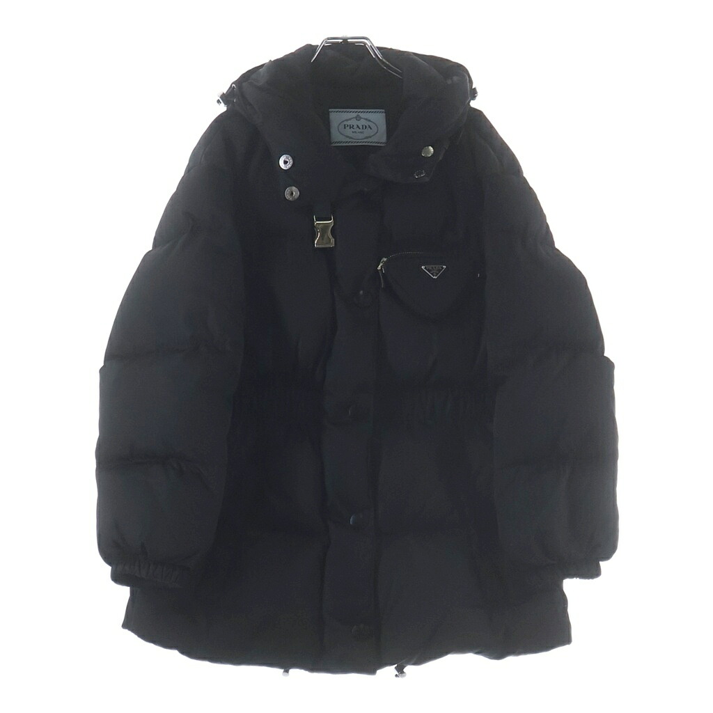 PRADA(プラダ) 大きさ:38 Re-Nylon 落ち込む上衣 黒いこと ナイロン #38 29Y966 S212 1WQ8【中古】【座標軸B】【色つや黒いこと】【オンライン押さえる商いもの】