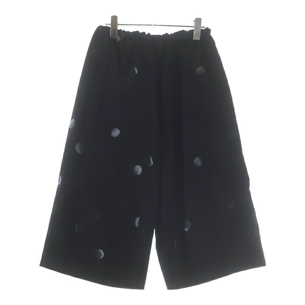 Y\u0027s(ワイズ) 大きさ:2 100/2 BROAD DOT PIGMENT PRINT STRING WAIST PANTS ブロード 一点 えの具 刷り上げる ドローストリング イージーパンツ レディース 黒いこと YQ-P10-025【中古】【度合いB】【色つや黒いこと】【オンライン押さえる商いもの】