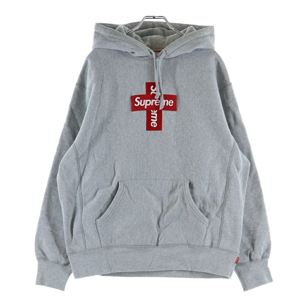 SUPREME(シュプリーム) 大きさ:S 20AW Cross Box Logo Hooded Sweatshirt クロスボックスロゴ フーデッドスウェットシャツ パーカー 薄墨色【中古】【度合いB】【色つや薄墨色】【取りまわしバス発着場BRING有楽町マルイ店】