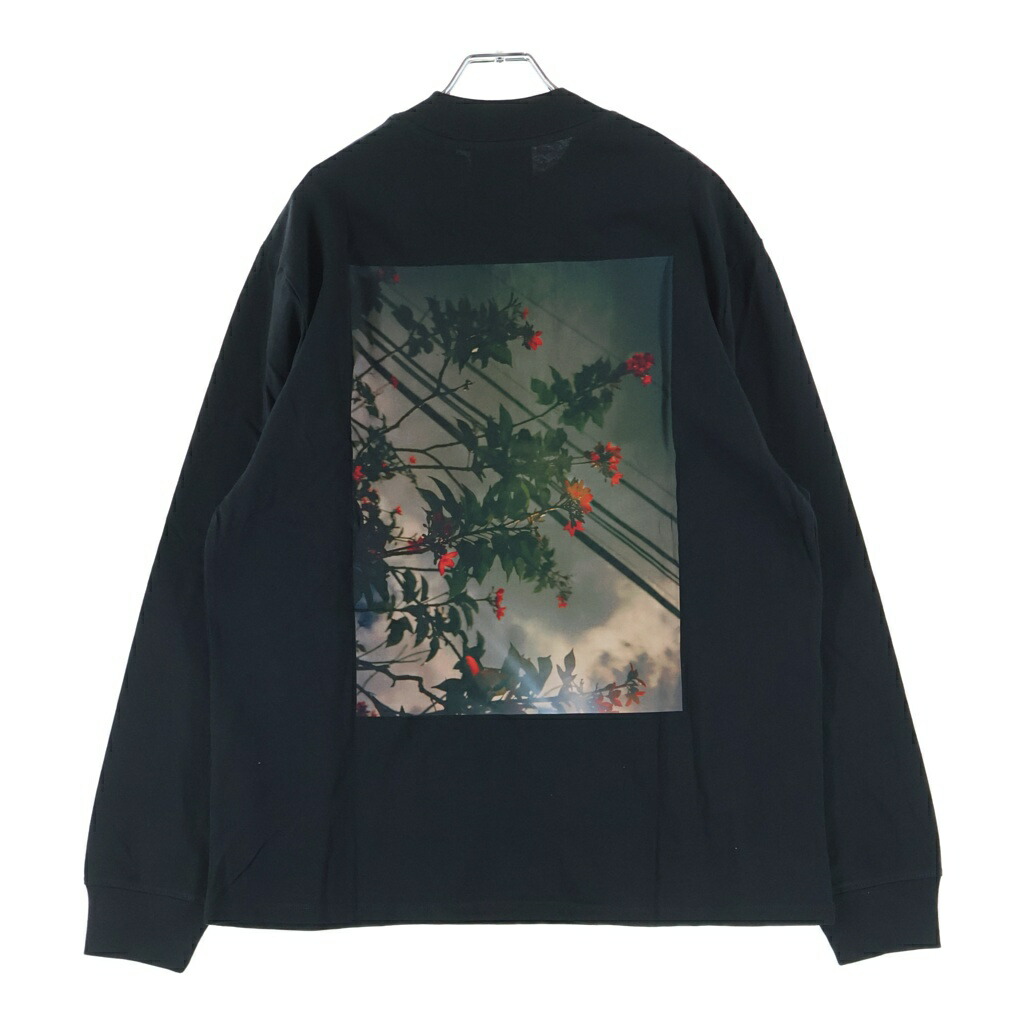 FEAR OF GOD ESSENTIALS(フィアオブゴッド エッセンシャルズ) 大きさ:S L/S T-SHIRT FLOWER 御花映し絵 長袖ティーシャツ ロンT 黒いこと【新古品/中古】【度合いS】【色つや黒いこと】【取りまわしバス発着場原宿】