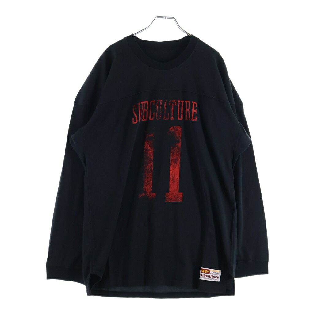SUBCULTURE(補欠選手一般教養) 大きさ:3 FOOTBALL LONGSLEEVE T-SHIRT CHARCOAL GRAY SCTP-A2406 フットボールロングスリーブ長袖ティーシャツ 濃灰色薄墨色【新古品/中古】【度合いS】【色つや薄墨色】【取りまわしバス発着場AWESOME高円寺店】