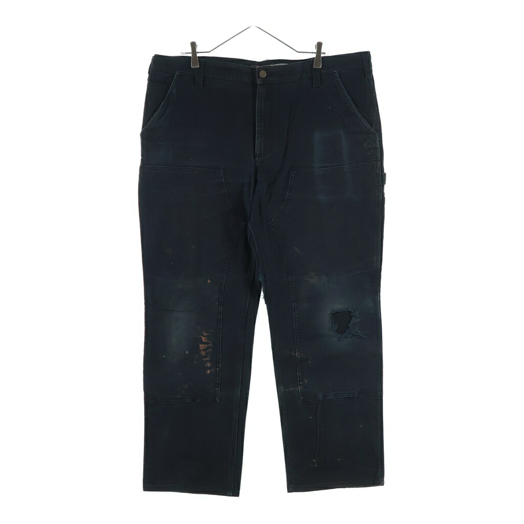 CARHARTT(鉄道車両ハート型) 大きさ:40×30 24SS Double Knee Painter Pants ダブルニー ペインターパンツ 細工物ズボン下 家鴨地 黒いこと BN3334-M【中古】【座標軸C】【色合い黒いこと】【取りまわしバス発着場AWESOME原宿店】