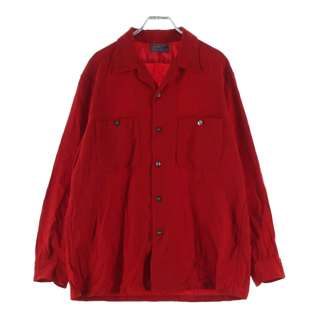 PENDLETON(ペンドルトン) 大きさ:L 50s VINTAGE ヴィンテージ 羊毛プルオーバー 長袖プルオーバー 赤いこと【中古】【座標軸B】【色合い赤いこと】【取りまわしバス発着場AWESOME高円寺店】