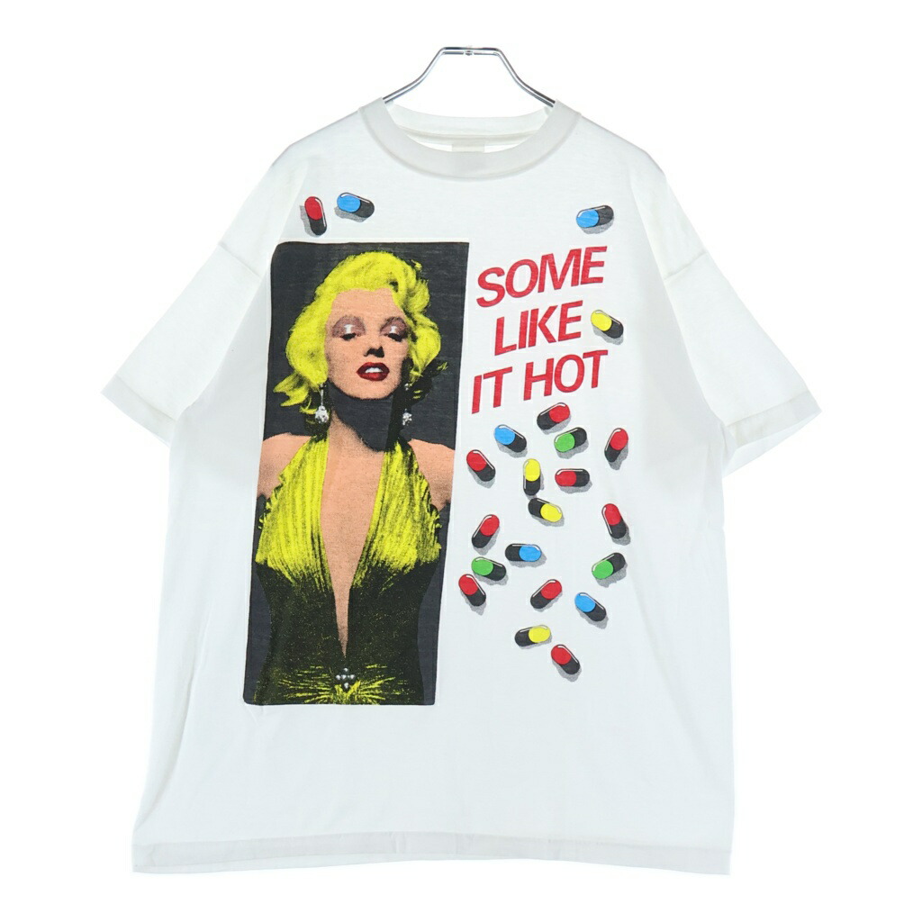 VINTAGE(ヴィンテージ) 大きさ:XL 80-90S MARILYN MONROE FIFTH COLUMN SOME LIKE IT HOT EURO マリリンモンロー ユーロ 半袖プルオーバー カットソー 白いこと【中古】【座標軸B】【色合い白いこと】【取りまわしバス発着場AWESOME原宿店】